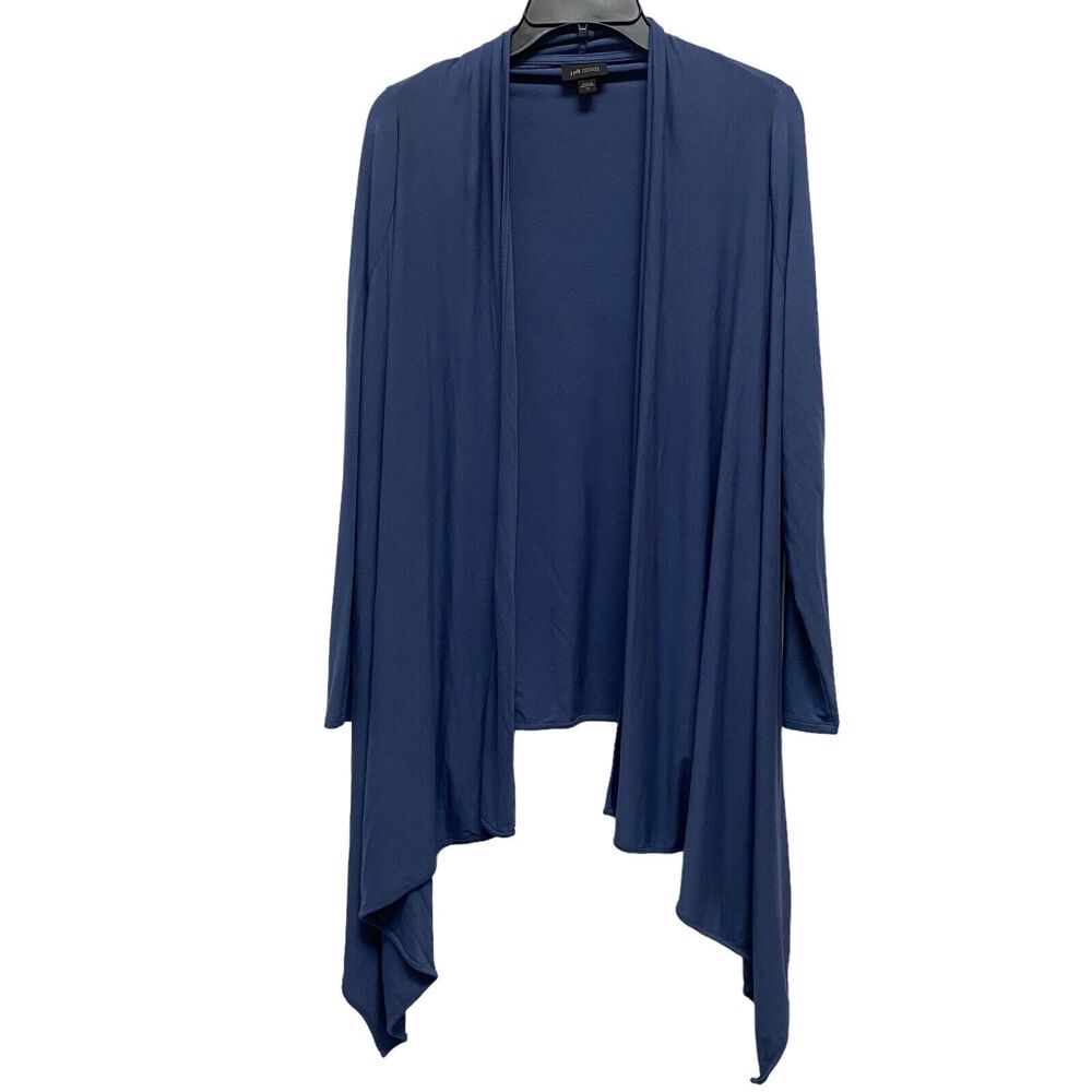 J. Jill Women’s XS Dark Blue Cardigan Asymmetric Hem Open Front Fall Soft